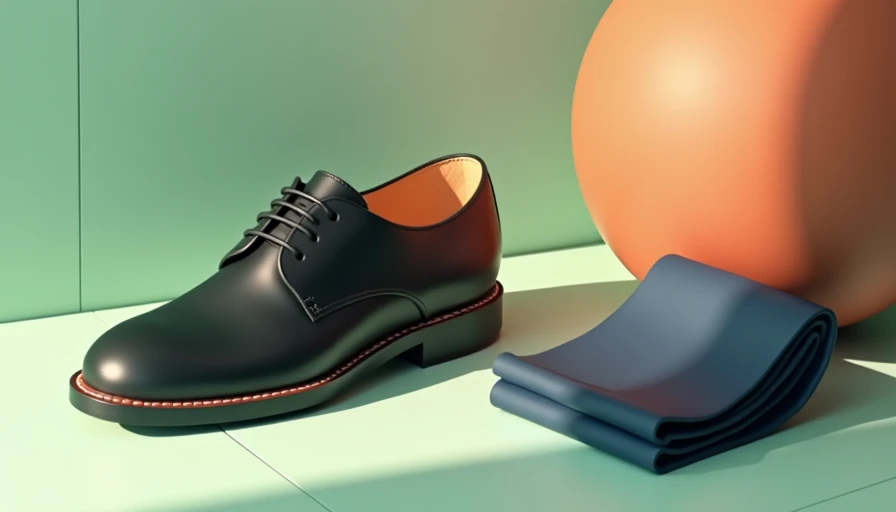 Visual context for black shoes navy trousers