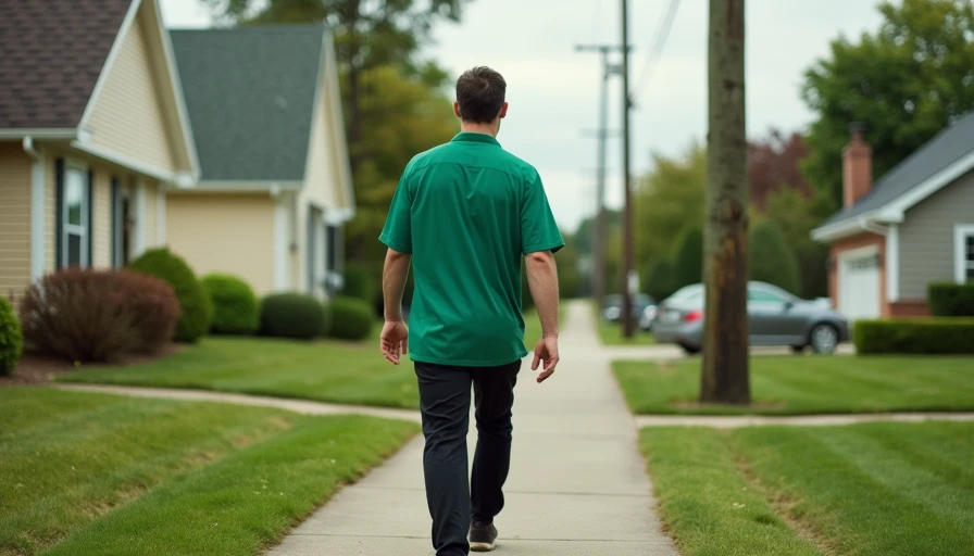 Visual context for green shirt black pants
