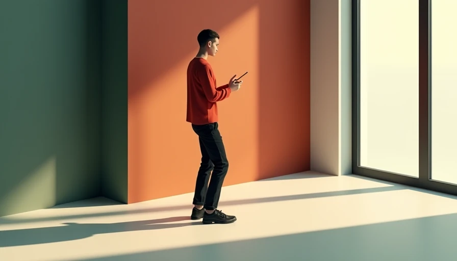 Visual context for red shirt and black pant