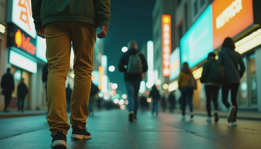 Visual context for khaki pants and black shoes